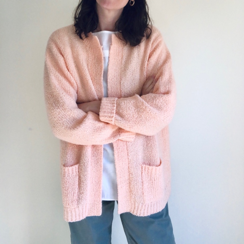 Vintage peach oversized cardigan